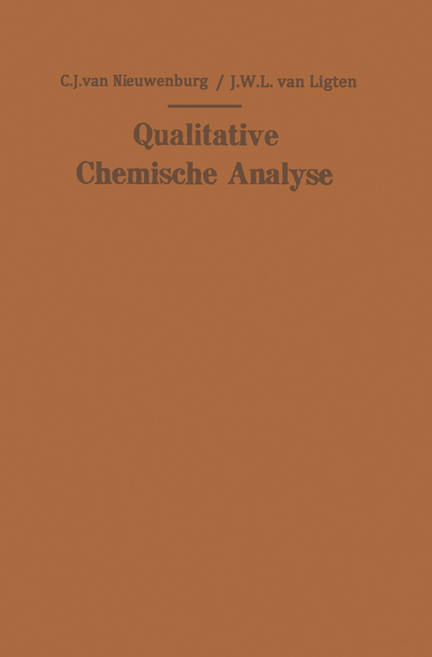 Qualitative Chemische Analyse - Cornelius J. van Nieuwenburg, J.W.L. van Ligten