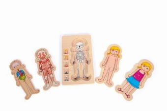 Holzpuzzle Anatomie Mädchen (Kinderpuzzle) -  small foot