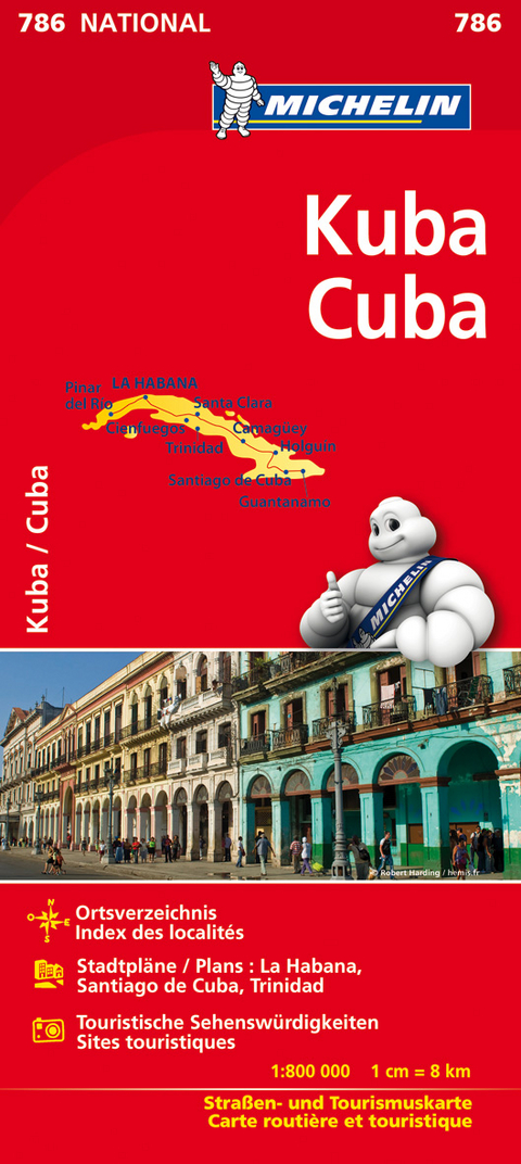 Michelin Nationalkarte Kuba / Cuba 1 : 800 000 - 