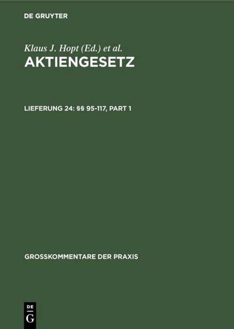 Aktiengesetz / §§ 95-117 - 