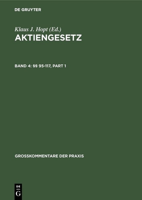 Aktiengesetz / §§ 95-117 - 