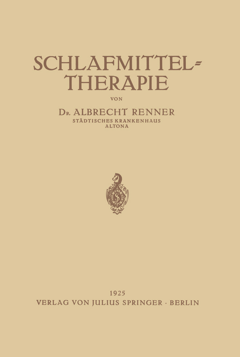 Schlafmittel-Therapie - Albrecht Renner