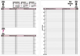 Manager-Planer A5, Einlagenblätter Kalender (Nr.B-5503) 2018