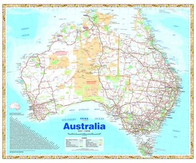 Australia Handy Wall Map - Hema Maps