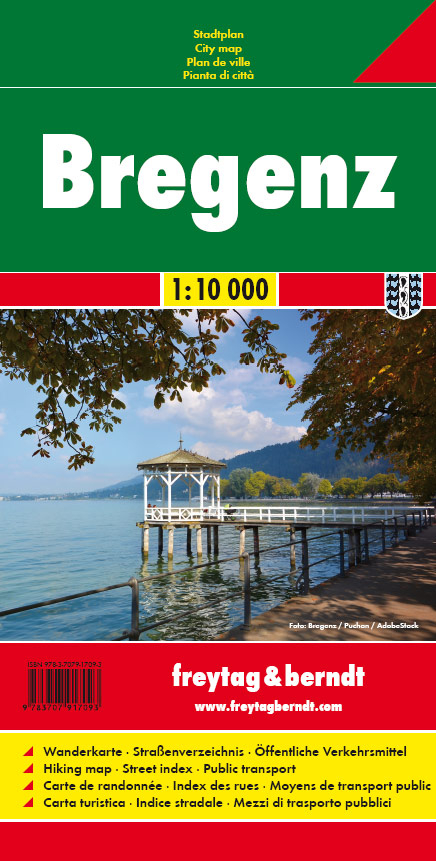 Bregenz, Stadtplan 1:10.000 - 