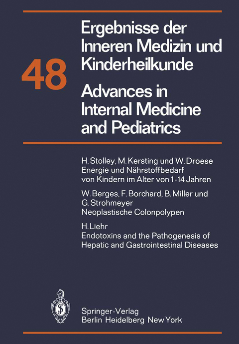 Ergebnisse der Inneren Medizin und Kinderheilkunde/Advances in Internal Medicine and Pediatrics - P. Frick, G.-A. von Harnack, K. Kochsiek, G. A. Martini, A. Prader