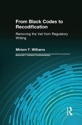 From Black Codes to Recodification - Miriam Williams