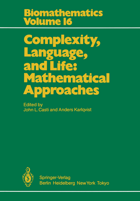 Complexity, Language, and Life: Mathematical Approaches - 