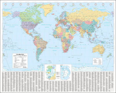 The Times World Wall Laminated Map