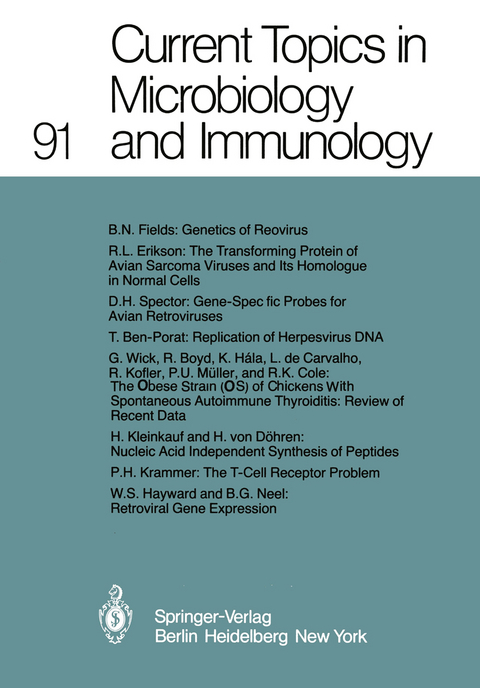 Current Topics in Microbiology and Immunology - W. Henle, P. H. Hofschneider, P. Koldovský, H. Koprowski, O. Maaløe, F. Melchers, R. Rott, H. G. Schweiger, L. Syru?ek, P. K. Vogt