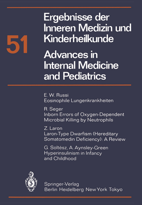 Ergebnisse der Inneren Medizin und Kinderheilkunde / Advances in Internal Medicine and Pediatrics - P. Frick, G.-A. von Harnack, K. Kochsiek, G. A. Martini, A. Prader