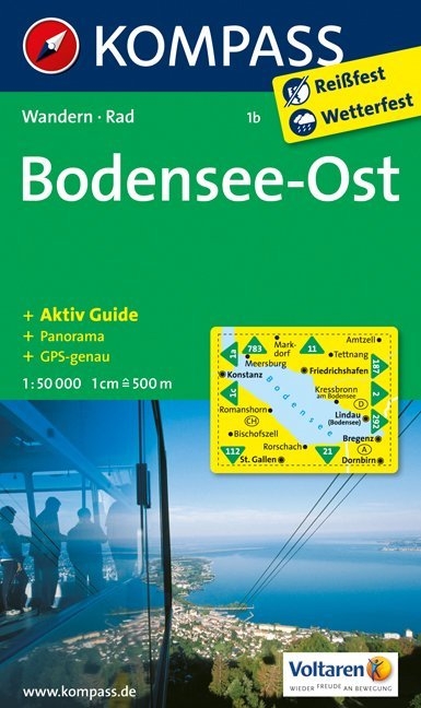 KOMPASS Wanderkarte Bodensee Ost - 