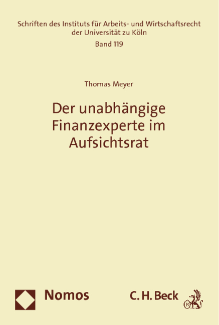 Der unabhängige Finanzexperte im Aufsichtsrat - Thomas Meyer