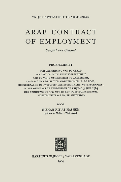 Arab Contract of Employment - Hisham Rif'at Hashem