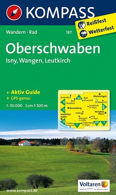 KOMPASS Wanderkarte Oberschwaben - Isny - Wangen - Leutkirch - 