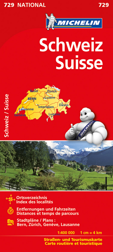 Michelin Karte Schweiz. Suisse