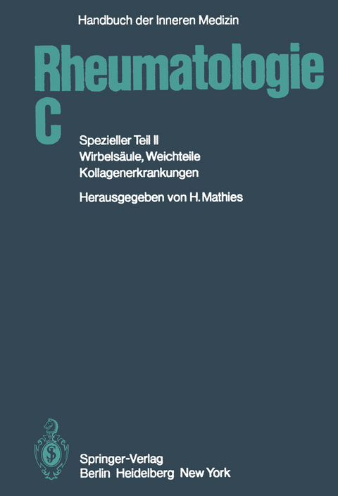 Rheumatologie C - M. Aufdermaur, G. L. Bach, J.-M. Engel, R. Filchner, F. Graser, E. Gundel, H. Hess, F. Husmann, H. Kather, H. Kerl, G. Klein, W. Krämer, H. Kresbach, H. Leinisch, S. Marghescu, R. Maurach, W. Miehle, W. Mohr, H. Müller-Fassbender, D. Pongratz, W. Schmidt-Vanderheyden, P. Schneider, B. Simon, G. Stöckl, S. Stotz, F. Strian, F. J. Wagenhäuser, A. Weintraub, D. Wessinghage, H. Mathies