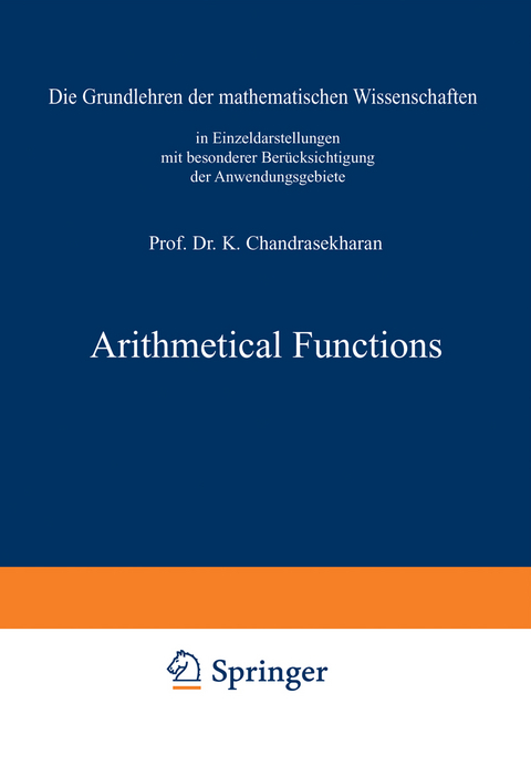 Arithmetical Functions - Komaravolu Chandrasekharan