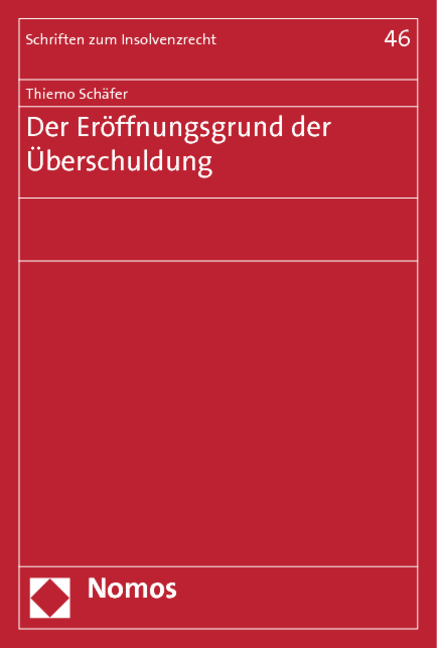 Der Eröffnungsgrund der Überschuldung - Thiemo Schäfer