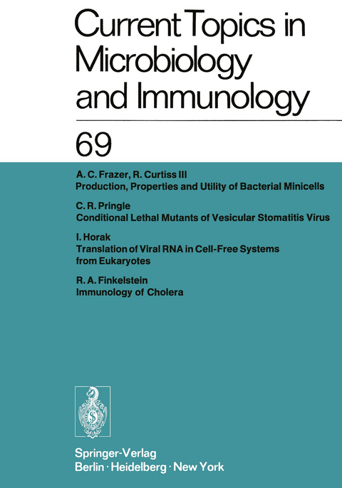 Current Topics in Microbiology and Immunology - W. Arber, W. Henle, P. H. Hofschneider, J. H. Humphrey, N. K. Jerne, P. Koldovský, H. Koprowski, O. Maaløe, R. Rott, H. G. Schweiger, M. Sela, L. Syru?ek, P. K. Vogt