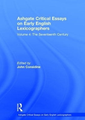 Ashgate Critical Essays on Early English Lexicographers - 