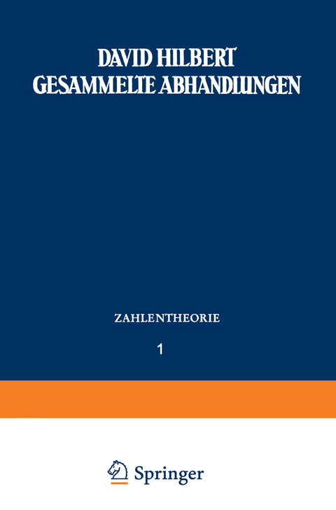 Gesammelte Abhandlungen - David Hilbert