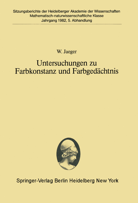 Untersuchungen zu Farbkonstanz und Farbgedächtnis - W. Jaeger