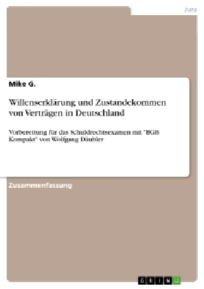 WillenserklÃ¤rung und Zustandekommen von VertrÃ¤gen in Deutschland - Mike G.