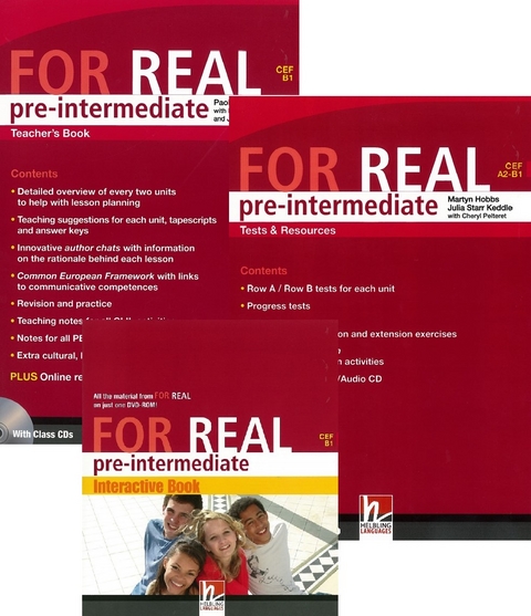 FOR REAL Pre-Intermediate Teacher's Pack - Martyn Hobbs, Julia Starr Keddle