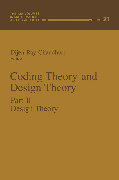 Coding Theory and Design Theory - 