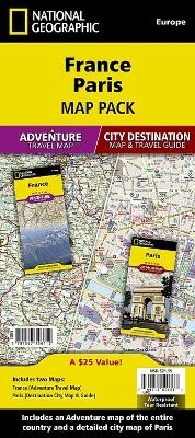 France, Paris, Map Pack Bundle -  National Geographic Maps - Adventure