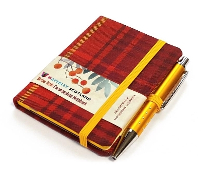 Waverley S.T. (S): Rowanberry Mini with Pen Pocket Genuine Tartan Cloth Commonplace Notebook