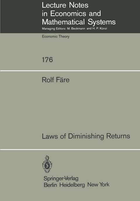 Laws of Diminishing Returns - Rolf Färe