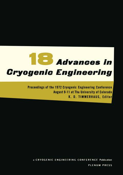 Advances in Cryogenic Engineering - K. D. Timmerhaus