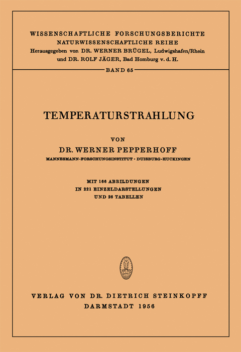 Temperaturstrahlung - Werner Pepperhoff