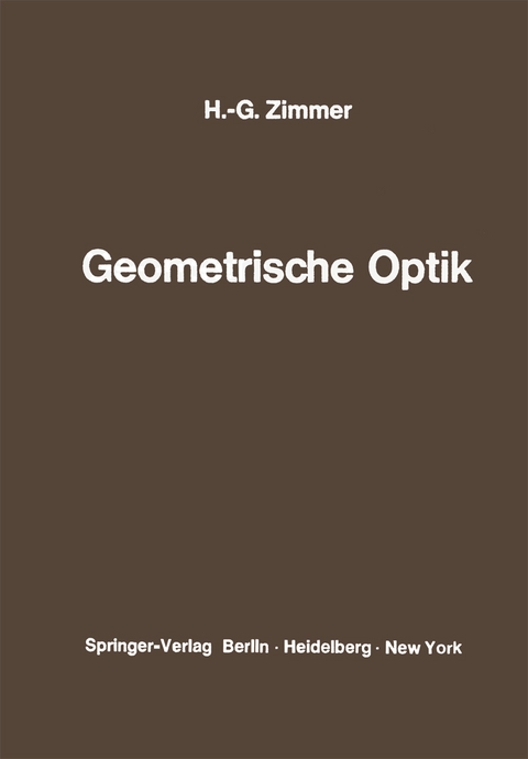 Geometrische Optik - Hans-Georg Zimmer