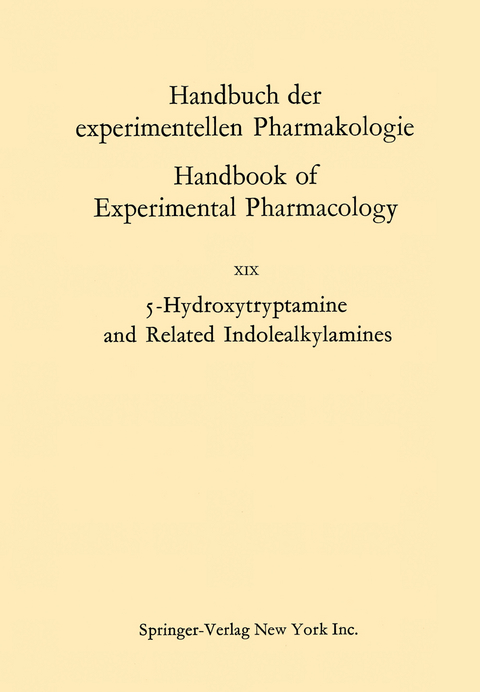 5-Hydroxytryptamine and Related Indolealkylamines - 