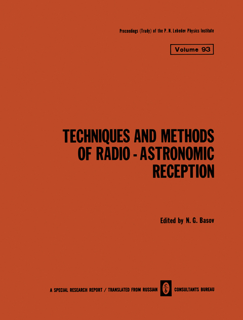 Techniques and Methods of Radio-Astronomic Reception - 