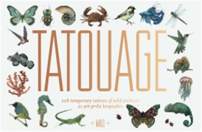 Tatouage: 108 Temporary Tattoos of Wild Animals and 21 Art Print