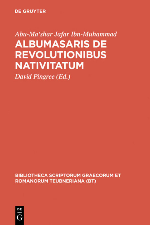 Albumasaris de revolutionibus nativitatum -  Abu-Ma’shar Jafar Ibn-Muhammad