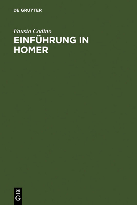 Einführung in Homer - Fausto Codino