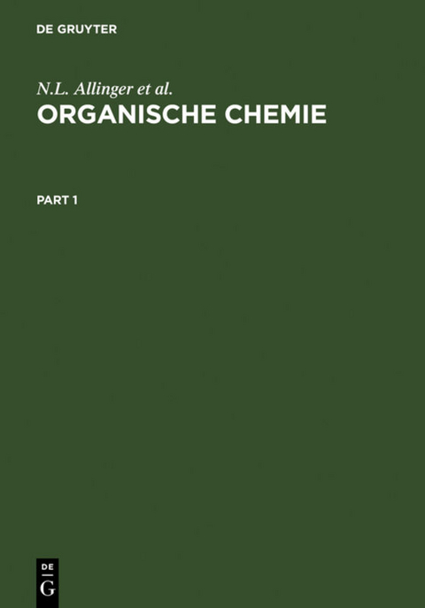 Organische Chemie / Organische Chemie. [Hauptbd.] - N. L. Allinger,  Et Al.