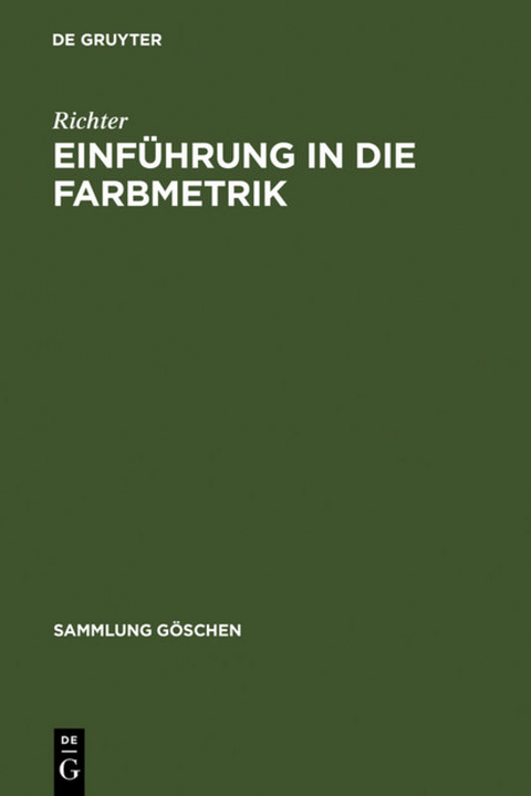 Einführung in die Farbmetrik -  Richter