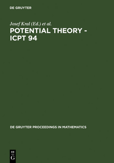 Potential Theory - ICPT 94 - 