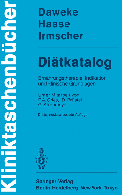 Diätkatalog - H. Daweke, J. Haase, K. Irmscher