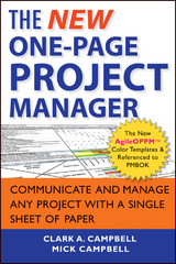 The New One-Page Project Manager - Clark A. Campbell, Mick Campbell