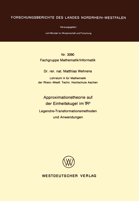 Approximationstheorie auf der Einheitskugel im R3 - Matthias Wehrens