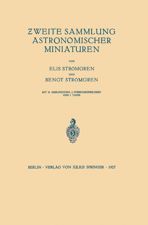 Zweite Sammlung Astronomischer Miniaturen - Elis Strömgren, Bengt Strömgren