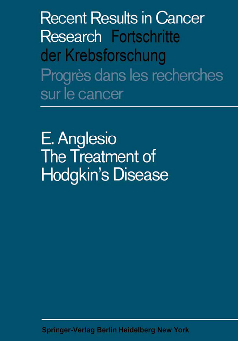 The Treatment of Hodgkin’s Disease - Enrico Anglesio