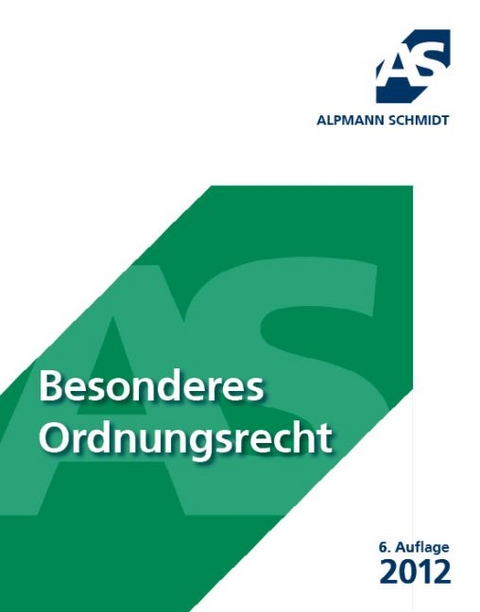 Besonderes Ordnungsrecht - Horst Wüstenbecker